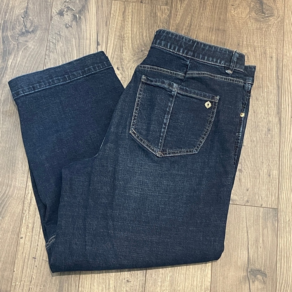 Democracy Ab solution Wide Leg Crop Jeans Dark Indigo Size 12 B2957XCB0